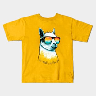 Retro Llama Kids T-Shirt